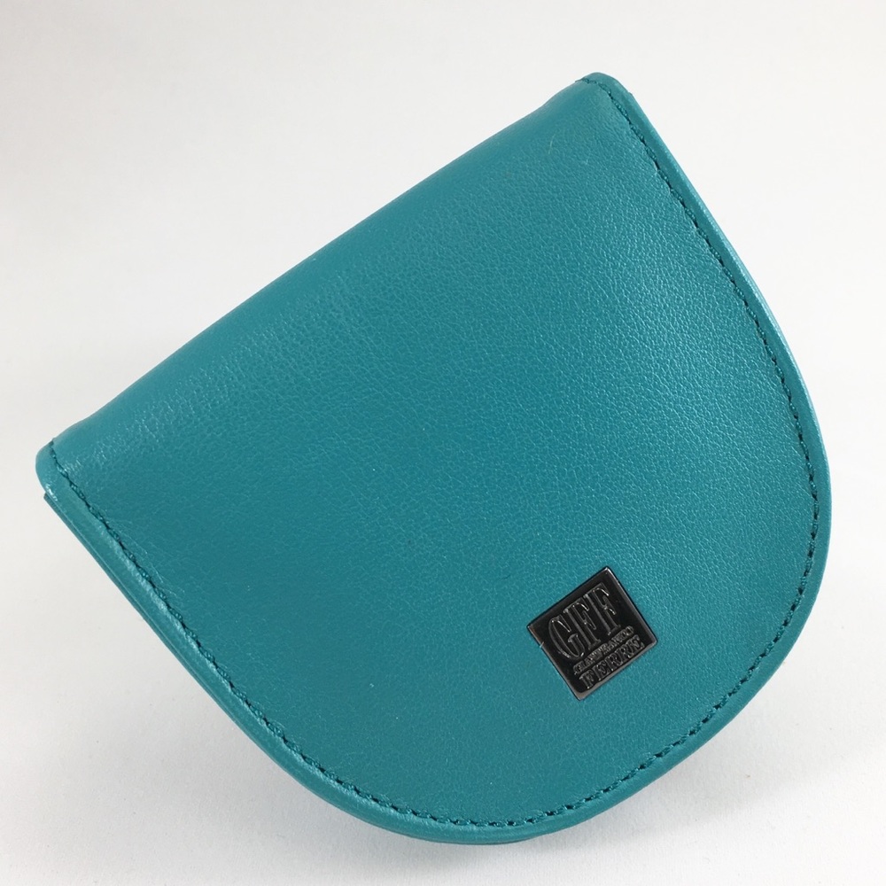 Gianfranco Ferre Mini Turquoise Coin Change Purse